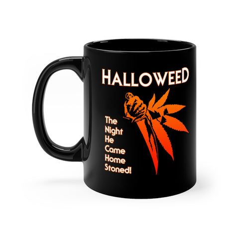 Halloweed Halloween black coffee mug 11oz