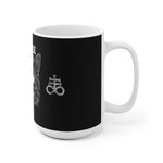 Purraise Satan - White Ceramic Coffee Mug - lefthandcraft