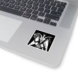 Baphomet Negative Square Stickers