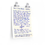 Zodiac Killer Letter - Reprint Posters