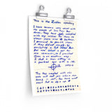 Zodiac Killer Letter - Reprint Posters