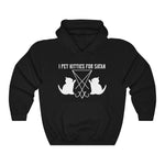I Pet Kitties For Satan - Pullover Hoodie Sweatshirt