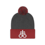 Leviathan Cross Satanic Pom Pom Beanie