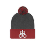 Leviathan Cross Satanic Pom Pom Beanie