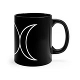 Triple Moon Goddess - Black mug 11oz