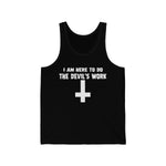 Devils Work Cross Unisex Jersey Tank - lefthandcraft