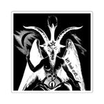 Baphomet Negative Square Stickers