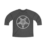 Baphomet 666 Jersey Tri-Blend 3/4 Raglan Tee