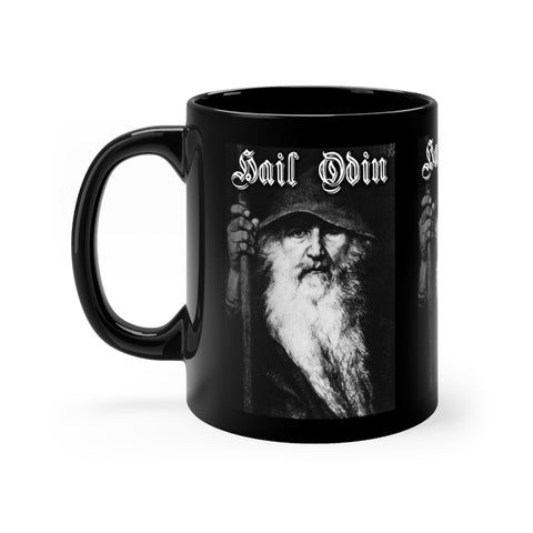 Hail Odin black coffee mug 11oz