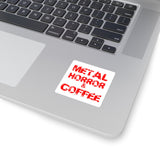 Metal Horror & Coffee Square Stickers
