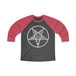 Baphomet 666 Jersey Tri-Blend 3/4 Raglan Tee