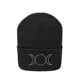 Triple Moon Goddess Knit Beanie