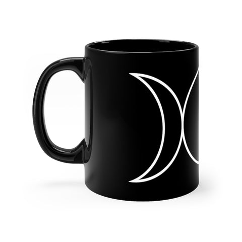 Triple Moon Goddess - Black mug 11oz