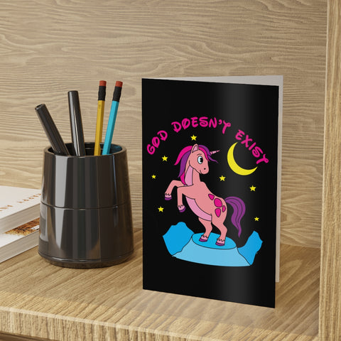 God Doesn't Exist Greeting Cards (1 or 10-pcs)