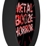 Metal Booze Horror Wall Clock