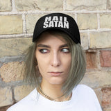 Hail Satan Embroidered Unisex Twill Hat - lefthandcraft