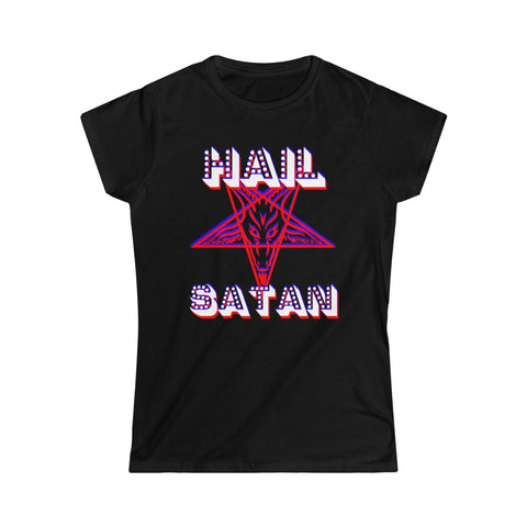 Retro Hail Satan Women's Softstyle Tee