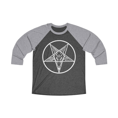 Baphomet 666 Jersey Tri-Blend 3/4 Raglan Tee