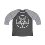 Baphomet 666 Jersey Tri-Blend 3/4 Raglan Tee