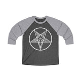 Baphomet 666 Jersey Tri-Blend 3/4 Raglan Tee