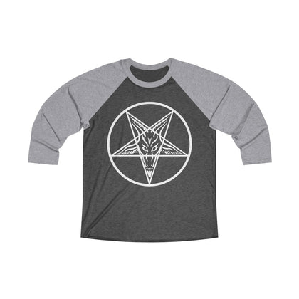 Baphomet 666 Jersey Tri-Blend 3/4 Raglan Tee