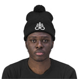 Leviathan Cross Satanic Pom Pom Beanie