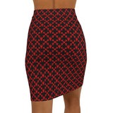 Baphomet Checkered Mini Skirt