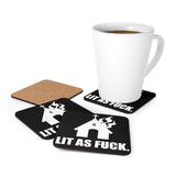 Lit As Fuck - 4pc Coaster Set