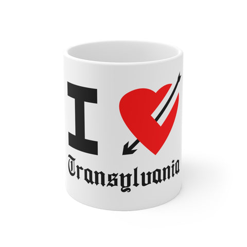 I Love Transylvania White Ceramic Mug - lefthandcraft