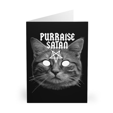 Purraise Satan - Greeting Cards (5 Pack)