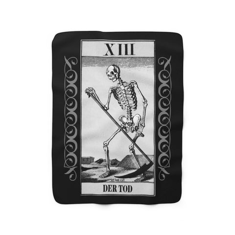 Der Tod - German Tarot Death Card - Sherpa Fleece Blanket