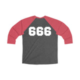 Baphomet 666 Jersey Tri-Blend 3/4 Raglan Tee