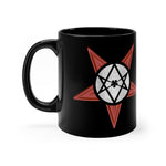 Unicursal Hexagram - Pentagram - Thelema - Black mug 11oz