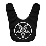 Baphomet Sigil Pentagram Fleece Baby Bib - lefthandcraft