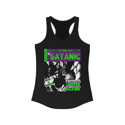 Satanic Comic Book Style - Racerback Tank