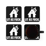 Lit As Fuck - 4pc Coaster Set