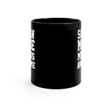 Satan Made Me Awesome black coffee mug 11oz