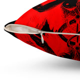 Baphomet Red - Spun Polyester Square Pillow Case