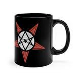 Unicursal Hexagram - Pentagram - Thelema - Black mug 11oz