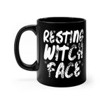 Resting Witch Face black coffee mug 11oz