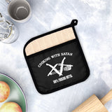 Cooking With Satan Pot Holder with Pocket