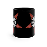 Unicursal Hexagram - Pentagram - Thelema - Black mug 11oz