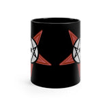 Unicursal Hexagram - Pentagram - Thelema - Black mug 11oz