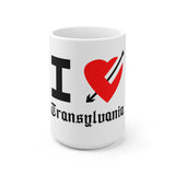 I Love Transylvania White Ceramic Mug - lefthandcraft