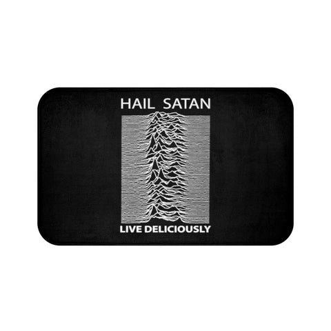 Hail Satan Live Deliciously - Bath Mat