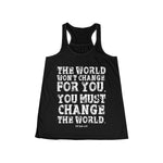 Change The World Women's Flowy Racerback Tank - lefthandcraft