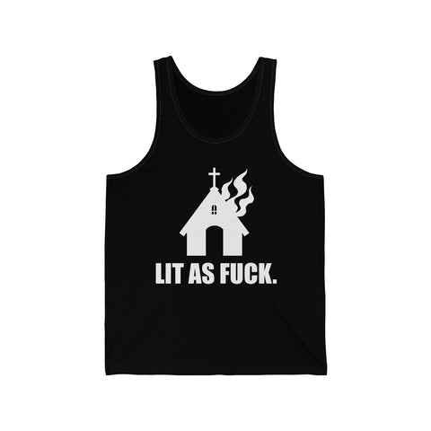 Lit As Fuck Jersey Tank - lefthandcraft