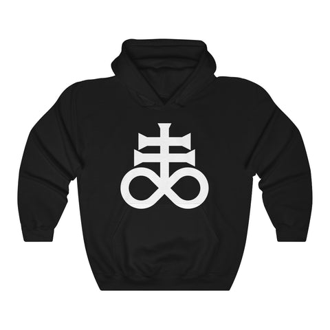 Leviathan Cross Satanic Unisex Heavy Blend™ Hooded Sweatshirt - lefthandcraft