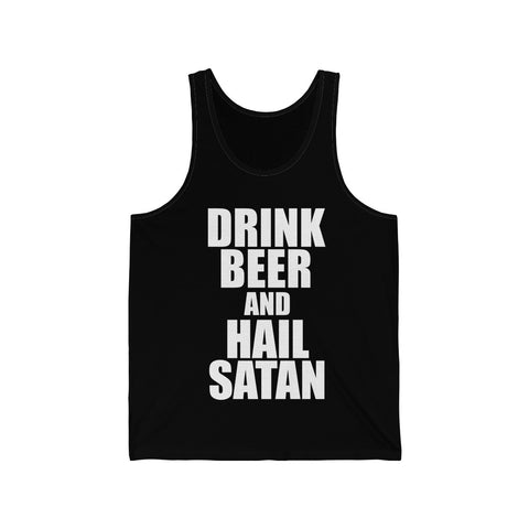 Drink Beer and Hail Satan Jersey Tank - lefthandcraft