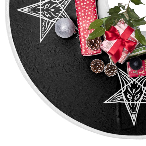Baphomet Black Holiday Tree Skirts